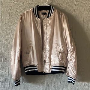 Top shop pink satin bomber jacket size 10
